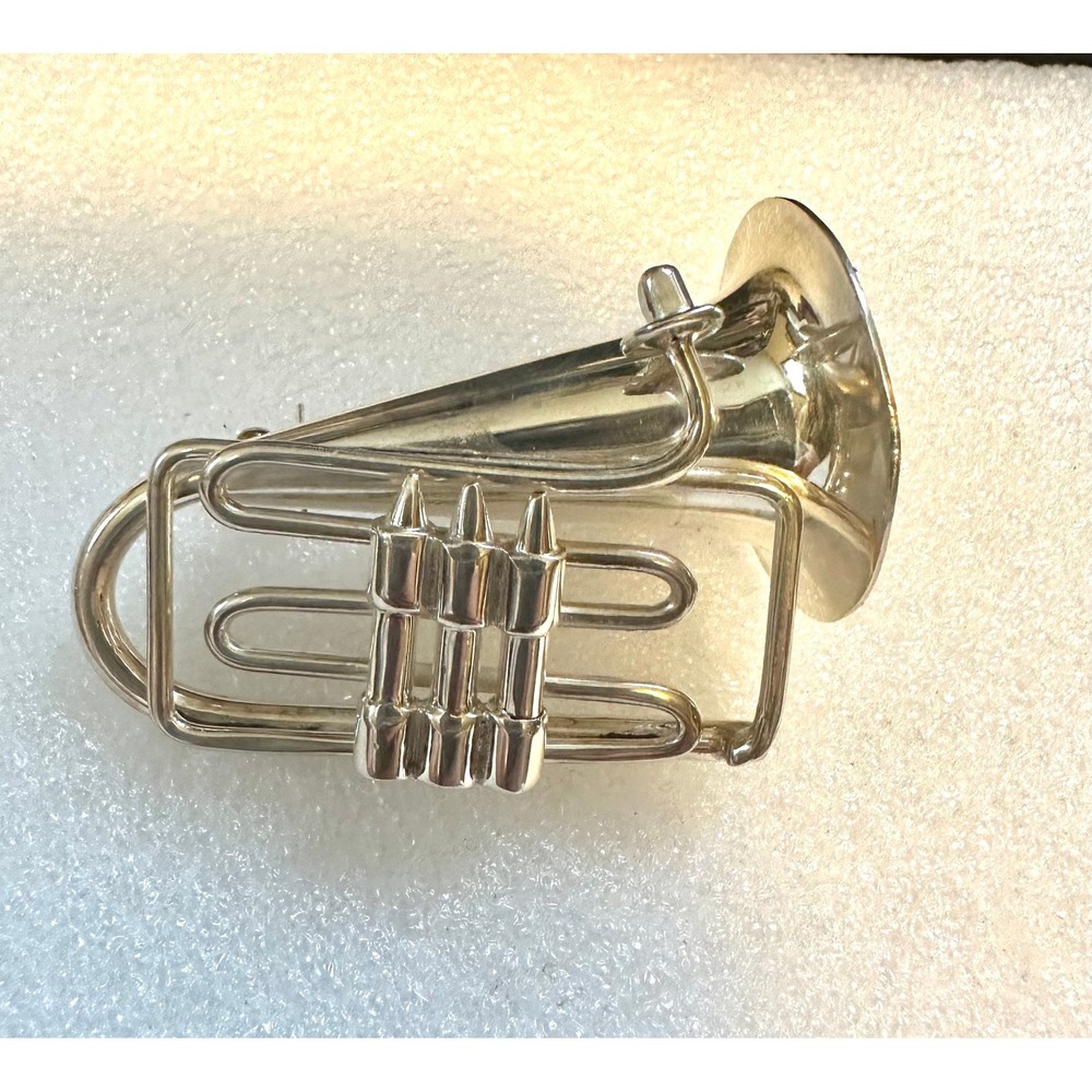 Taxco Mexico Sterling Mellophone Musical Horn Instrument Pin